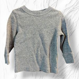 12m Cat and Jack Gray Thermal Long Sleeve Tee